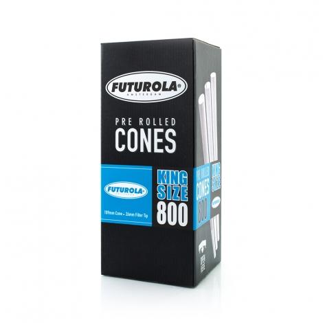 Futurola Classic White- King Size - Pre Rolled Cones 109mm x 26mm (800 Count)