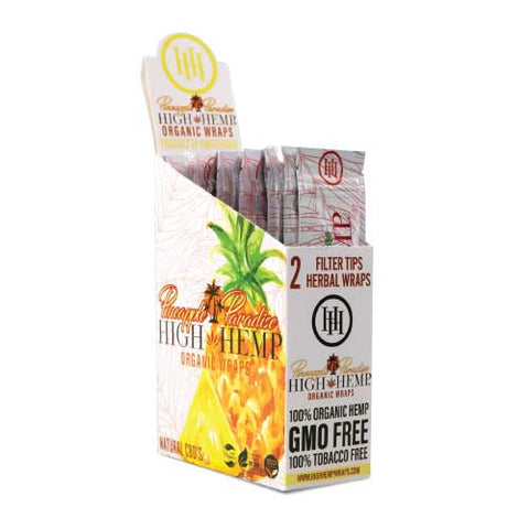 High Hemp Pineapple Paradise Organic Wraps (25 Count)-Papers and Cones