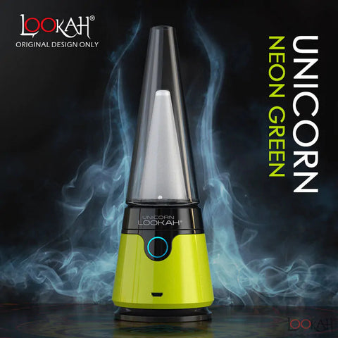 Lookah Unicorn Electronic Dab Rig - Neon Green-Vaporizers, E-Cigs, and Batteries