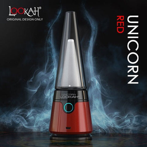 Lookah Unicorn Electronic Dab Rig - Red-Vaporizers, E-Cigs, and Batteries