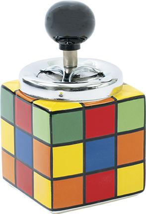 Magic Cube Ceramic Spinning Ashtray - (1 Count)