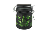 Medium Glass Stash Jar With Air Tight Closure Clamp - Various Designs - (1 Count)