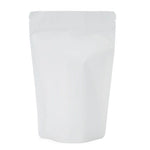 Mylar Bag Opaque Matte White/White Metallized Stand Up Zipper Pouch - 1 Ounce (100, 500 or 1,000 Count)