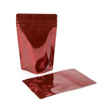 Mylar Bag Red Metallized Opaque Zipper Pouch - 1 Ounce (100, 500 or 1,000 Count)