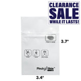 Mylar Pinch N Slide Exit Bags ASTM Child Resistant 3.4" x 3.7" - 1 Gram - White (50, 100, or 250 Count)