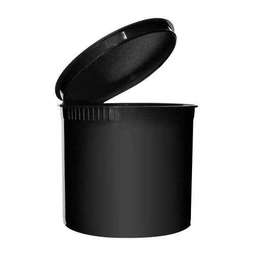 30 Dram Black Opaque Plastic Pop Top Container, 150/cs