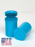 Pop Top Vial - Philips 30 Dram - 1/4 Oz - Child Resistant - Aqua - Opaque (150 Count)