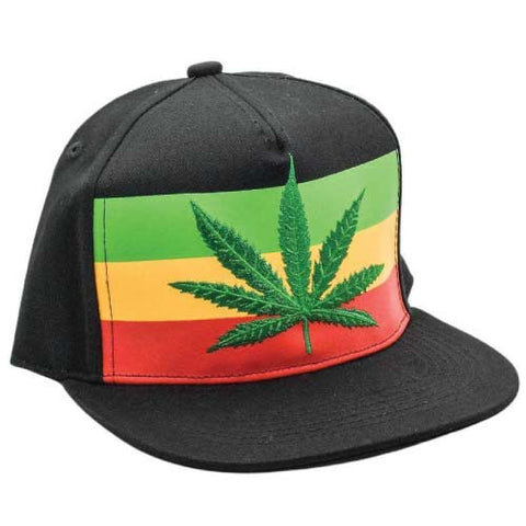 Rasta Flag Snap Back Flat Bill - (1 Count)