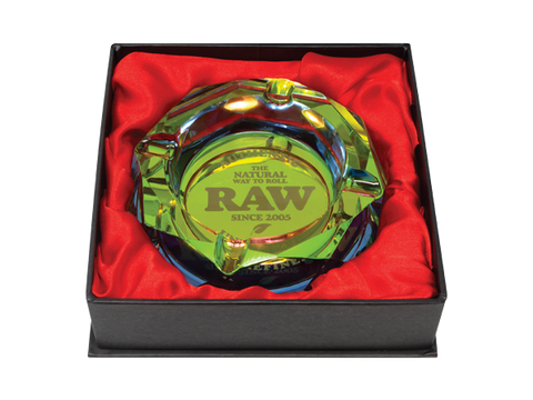 Raw Authentic Rainbow Glass Ashtray - (1 Count)