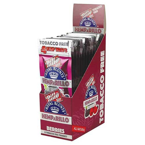 Royal Blunts Hemparillo Berries Flavor - 4 Wraps Per Pack - (15 Count Display)-Papers and Cones