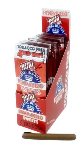 Royal Blunts Hemparillo Sweets Flavor - 4 Wraps Per Pack - (15 Count Display)-Papers and Cones