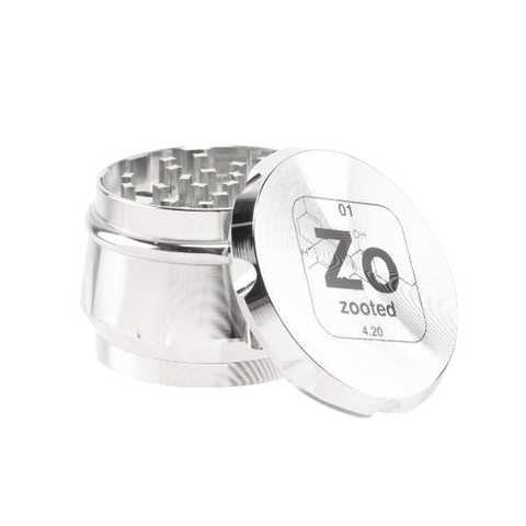 Zooted 4-Piece Herb Grinder - Silver