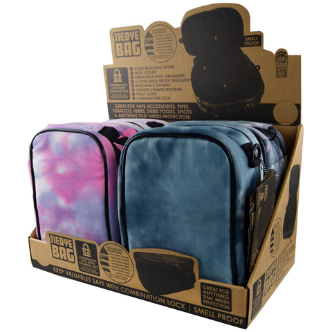 Smell Proof Lockable Tie Dye Canvas Bags - 022712 - (4 Count Display)
