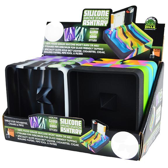 Smokezilla Silicone Ashtray With Tool Slots & Cache