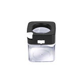 Smokus Focus Comet Infinity 1/8 oz Jar with 5x Magnifying Glass and LED Light Display Glass Jar (Black or White)