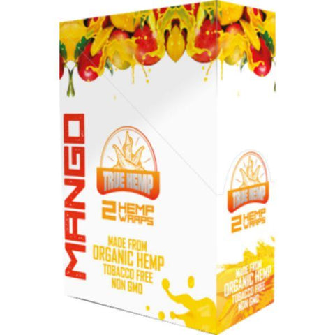 True Hemp Mango 25 Packs Per Box 2 Wraps Per Pack-Papers and Cones