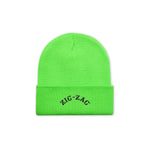 Zig-Zag Logo Beanie - Neon Green (1CT, 3CT OR 6 Count)