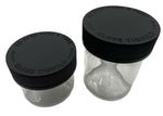 2oz Plastic PET Jar - Clear - Child Resistant Lid - PET- Black (512 Count)