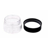 2oz Plastic Jar - Clear - Black Child Resistant Lid PET (100, 200, 400, 600 or 800 Count)