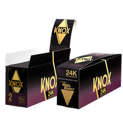 Knox 24K Gold Rolling Paper Standard Size 2 Sheet Pack - (36 Count Box)-Papers and Cones