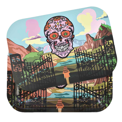 Zooted Land Skully Artistic Rolling Tray